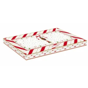 EasyLife Natale>Vassoio 36x16 cm in porc.in c.b. NUTCRACKER TWIST